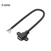 Type-C Female Dual-Core Charging Cable with Fixing Screw Holes & Type-C Straight Four-Core Data Cable (Stripped & Tinned)
