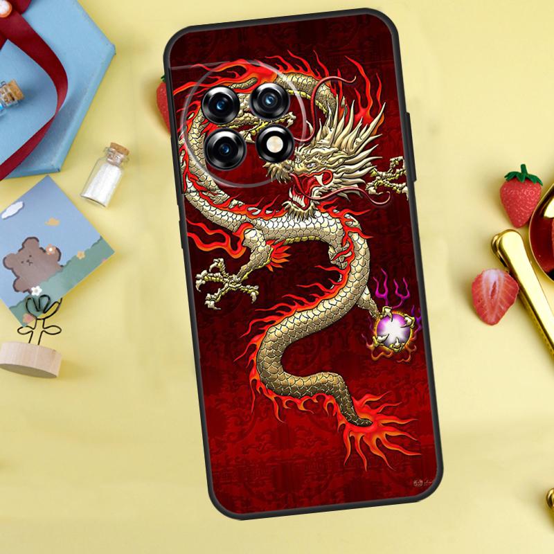 Fashion Chinese Dragon Cover For OnePlus 8T 10T 13 13R 12 12R 11 10 Pro OnePlus Nord CE 4 2 3 Lite N30 N20 N10 Case