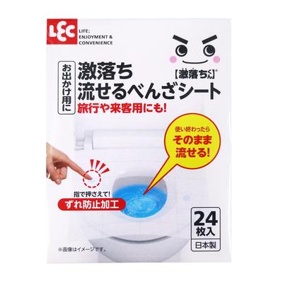 LEC Super Dry Flushable Benza Sheets For Going Out and for Made In Japan (24 Sheets) Guests, Disposable,