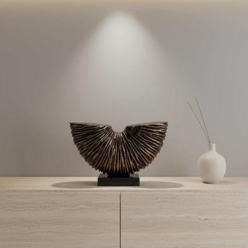 Modern Chinese Design Ornament Luxury Half Circle Decor Elegant for Living Room