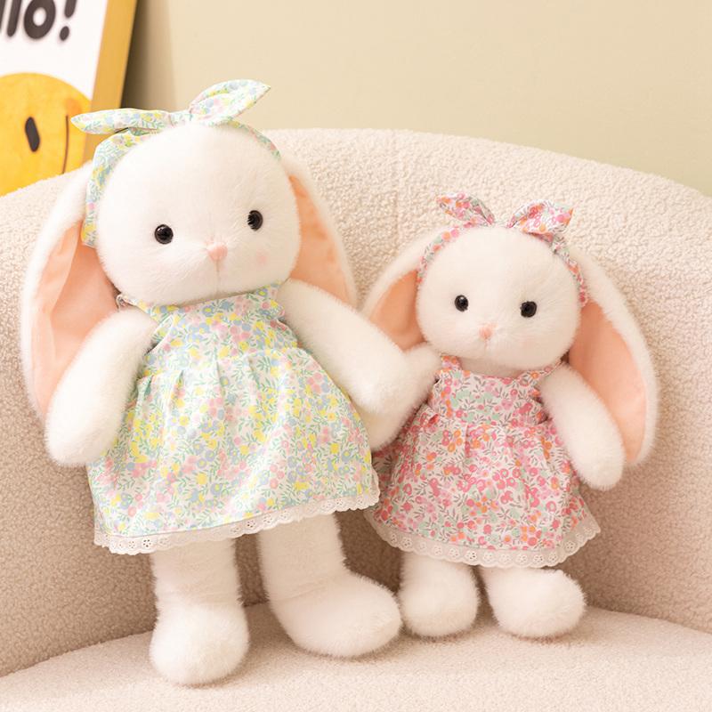 35/45cm Floral Dress Rabbit High Quality Stuffed Comfrotable Doll Company Plush Home Dcero Birthday Gifts