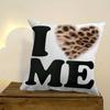 Fashion Cool Leopard Print Personalized Picture Text Home Decorative Pillows Household Gifts 45X45Cm