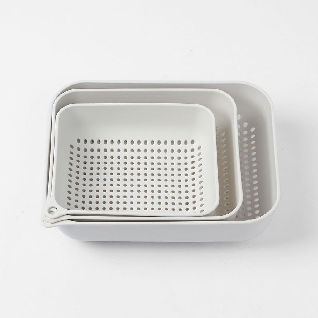 Good Kitchen Square Tray 3-piece Set Kitchen Plastic Tray