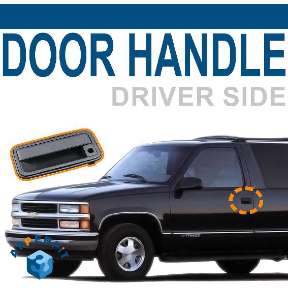 APPERFiT All Metal Exterior Door Handle Front Left Driver Side Compatible With 1995-2000 Chevrolet Chevy Tahoe Suburban C1500 C2500 C3500 K1500 K2500