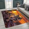 Wild 2D Wolf Sunset Log Area Rug for Bedroom Living Room Office Non Slip Washable Floor Mat Home Decorative Soft Carpet
