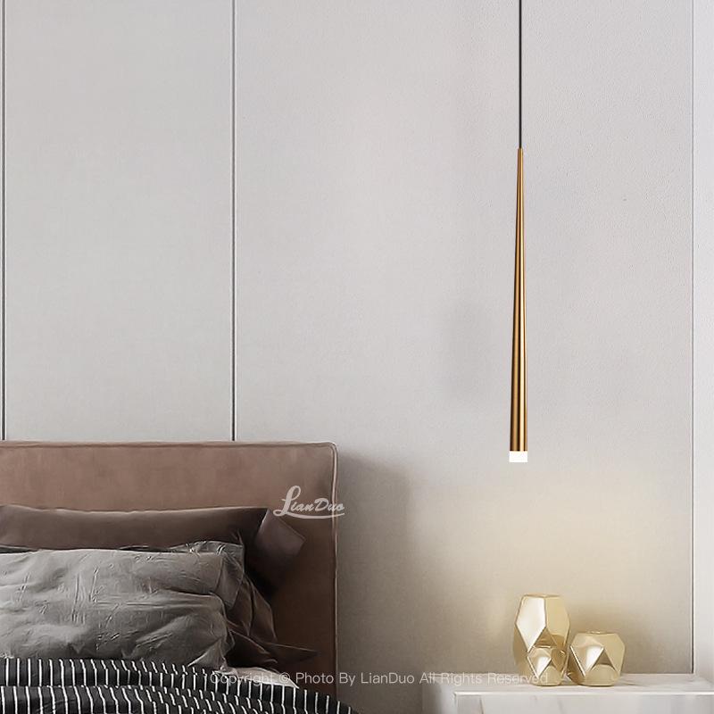 Nordische Minimalistische Hanglamp - Moderne Slaapkamer/Nachtkastlamp, Creatief Langwerpig Ontwerp, Enkele Lamp voor Restaurant of Bar Balie