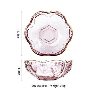 Cherry Blossom Glass Dessert Bowl Set