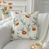 Yellow Tulip Flower Cushion Cover 2D Peach Skin Pillow Case Nordic Floral Throw Pillows For Sofa Living Room Home Decor Office