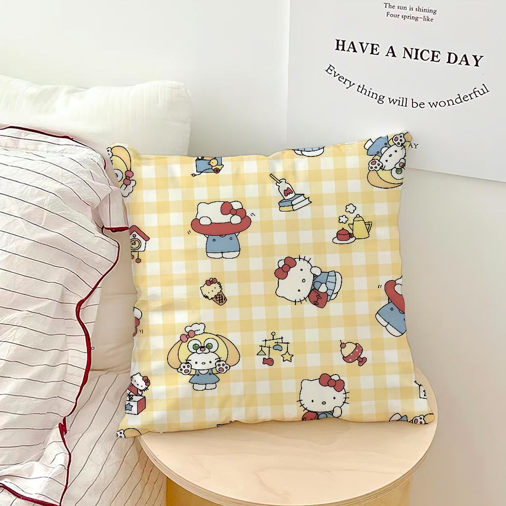 Hello Kitty Character Pillow Case Double Sided Print Ultra Soft Fabric Plush Cushion Dust Resistant Decor Gift Idea