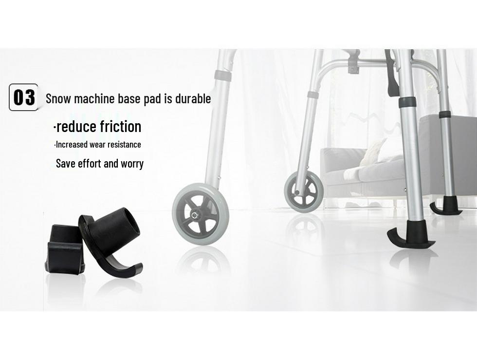 Aluminum Alloy Rollator Walker with Wheels, Seat, and Arm Support – Four-Legged Mobility Aid.
