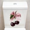 Self-adhesive No Glue Cherry Bow Toilet Sticker for Bathroom Toilet Seat Decoration