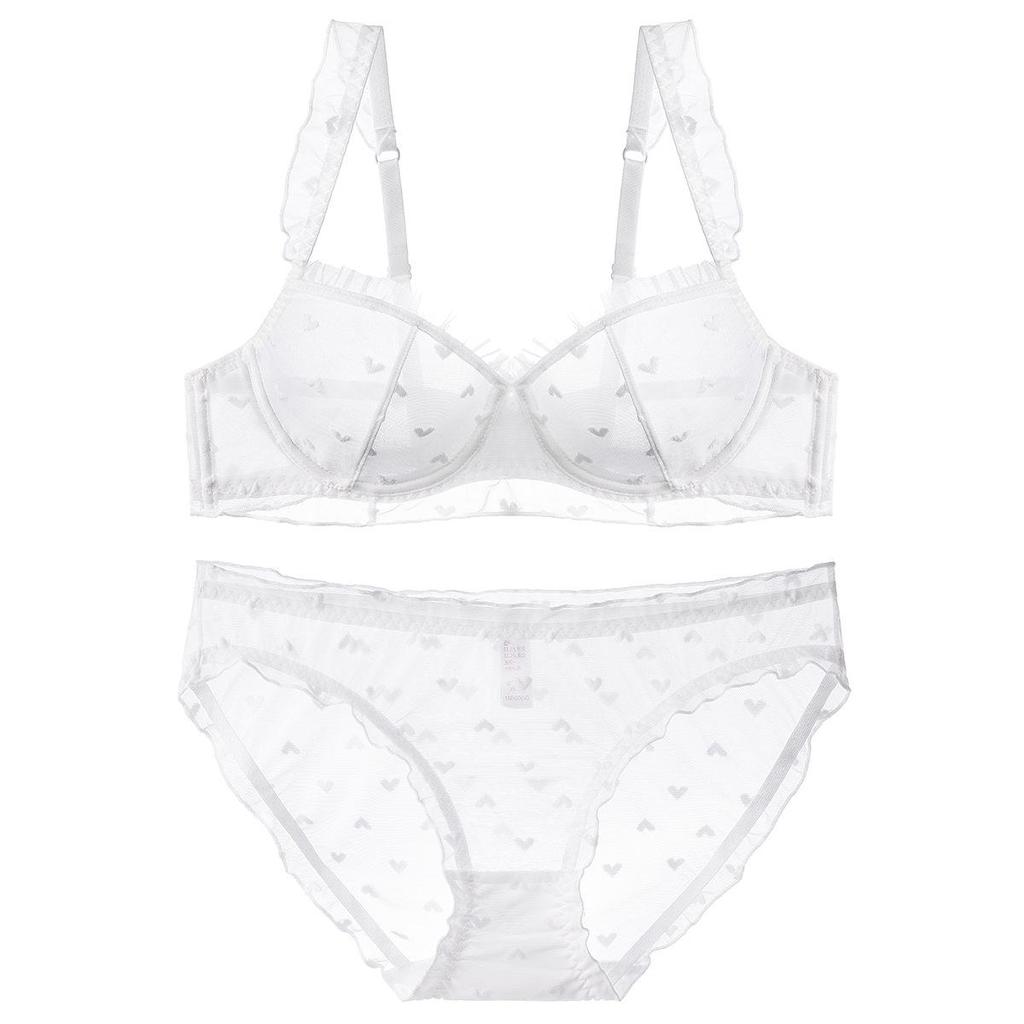 Sommer Französische Spitze Dessous Set für Damen: Ultradünne, Anti-Hänge-, BHs für große und kleine Brust