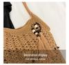 Women's Large Capacity Straw Woven One-Shoulder Crossbody Tote Bag - Versatile, Fashionable, Summer Commute Essential