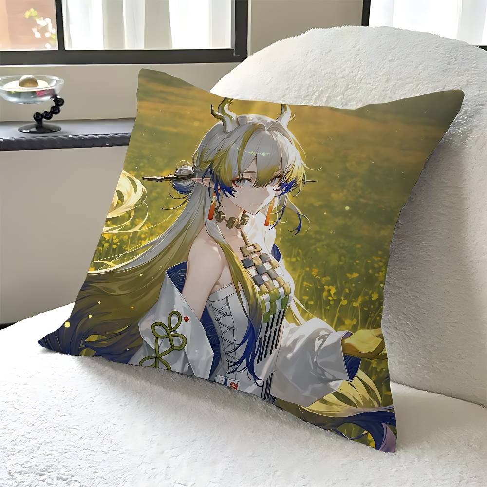 

Arknights Shu Cushion Cover Pillowcase Upholstery Sofa Throw Pillow Home Decor Pillowcas 12x12Inch