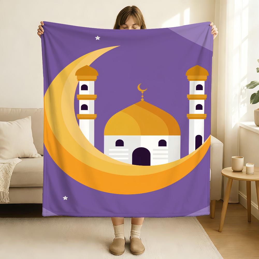 Islam Muslim R-Ramadan Kareen Blanket Soft and Skin Friendly For Couch Bed Napping Bedspread All Seasons Comforter
