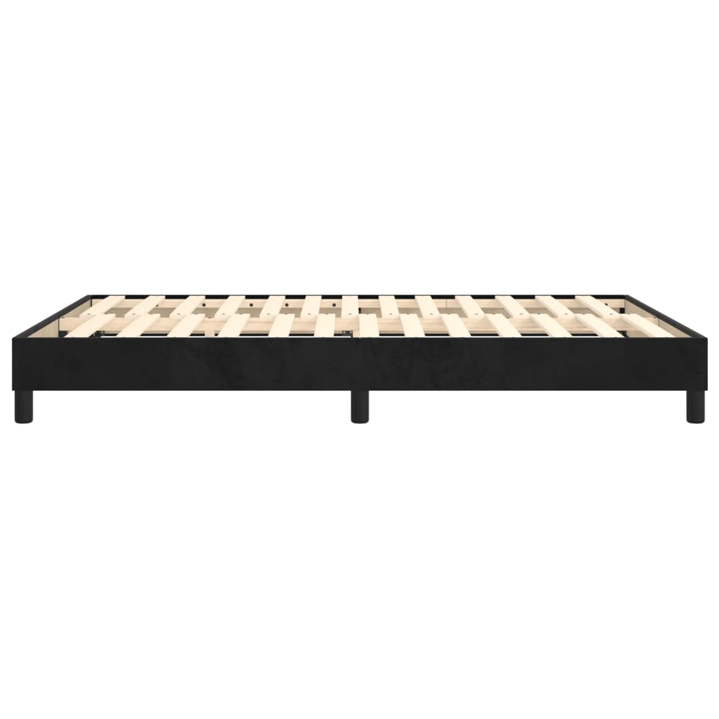 Box Spring Bed Frame Black 140 x 200 cm Velvet