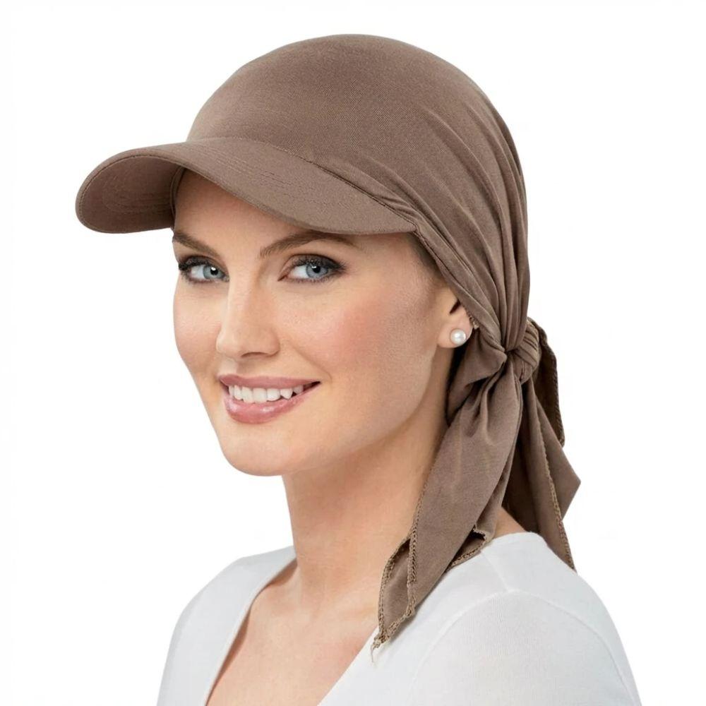 Classic Polyester Spandex Turban Hat Sunscreen Curved Brim Baseball Cap Solid Color Sun Hats Sun Protection