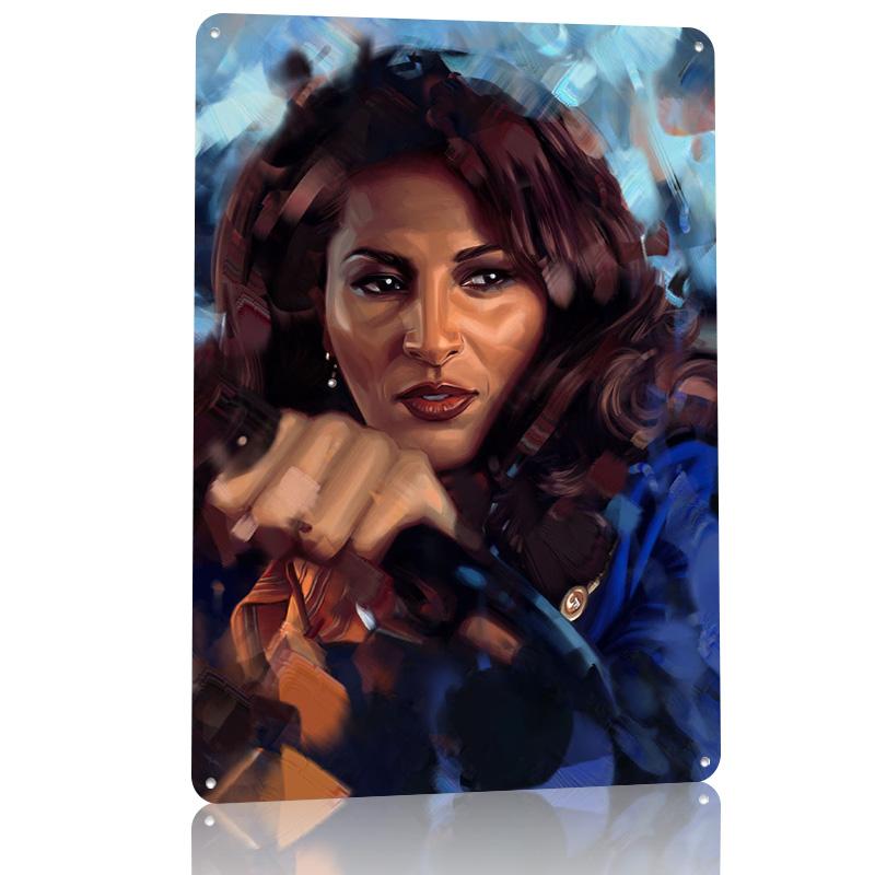 Jackie Brown Tin Poster Customized Wall Art Retro Vintage Metal Signs for Fans Room House Decoration Home Decor Items Wand Deko