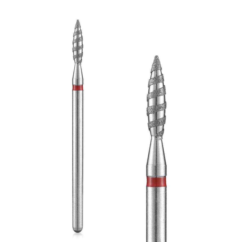 Tornado Flame Diamond Nail Drill Bit Milling Cutters Pedicure Diamond Burrs for Electric Polisher Accessories Tools