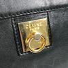 CELINE vintage logo Cluch Bag Bag Pouch Clutch bag Leather Black