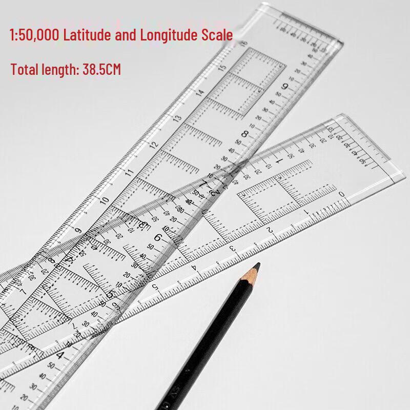Geographic Coordinate Map Ruler One Size