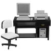 Realistic Doll House Office Scene With Desk Chair Printer Computer Office Room Setting Accessory for Craft Model Project