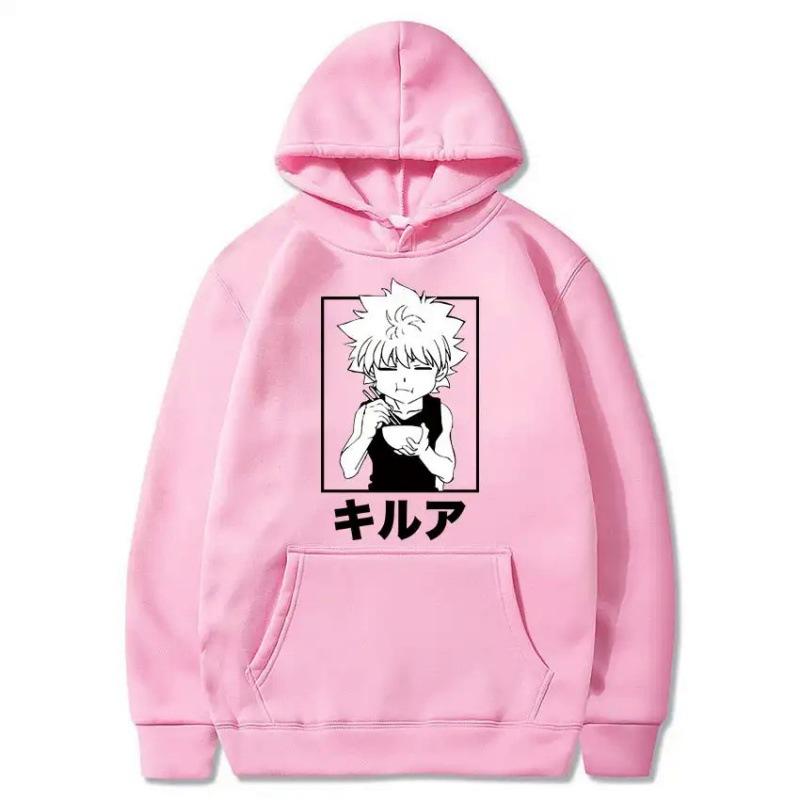 Killua Zoldyck Japanische Animation Herren Kapuzenpullover Herbst Sweatshirt Herren Damen Modemarke Design Pullover Herren Kapuzenpullover Fleece
