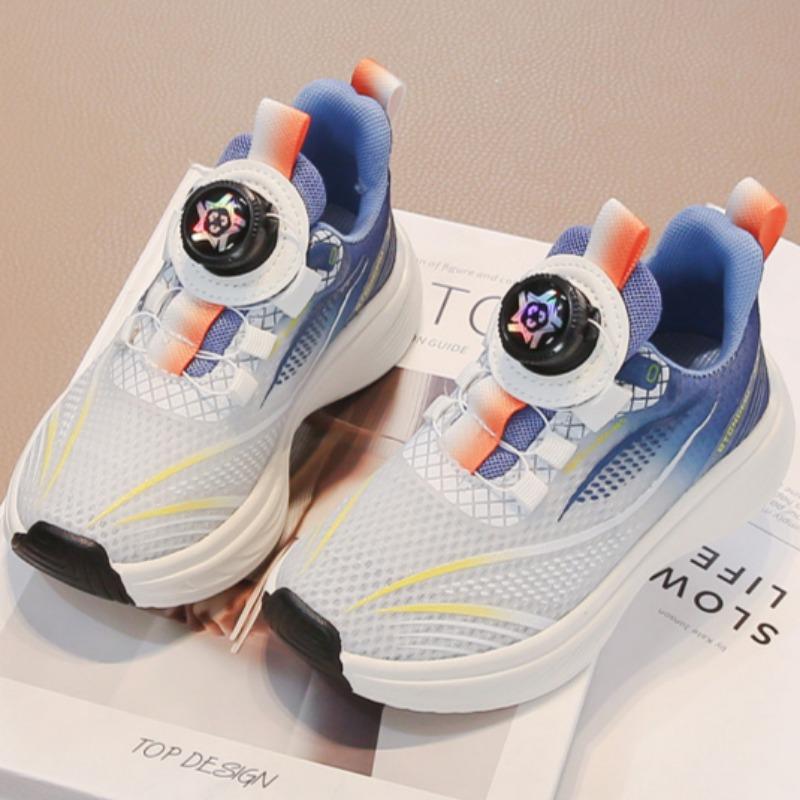 Children's Lightweight Sports Shoes Breathable Hollow Casual Shoes Boys' Single Mesh Shoes Soft Sole Non-slip Running Shoes