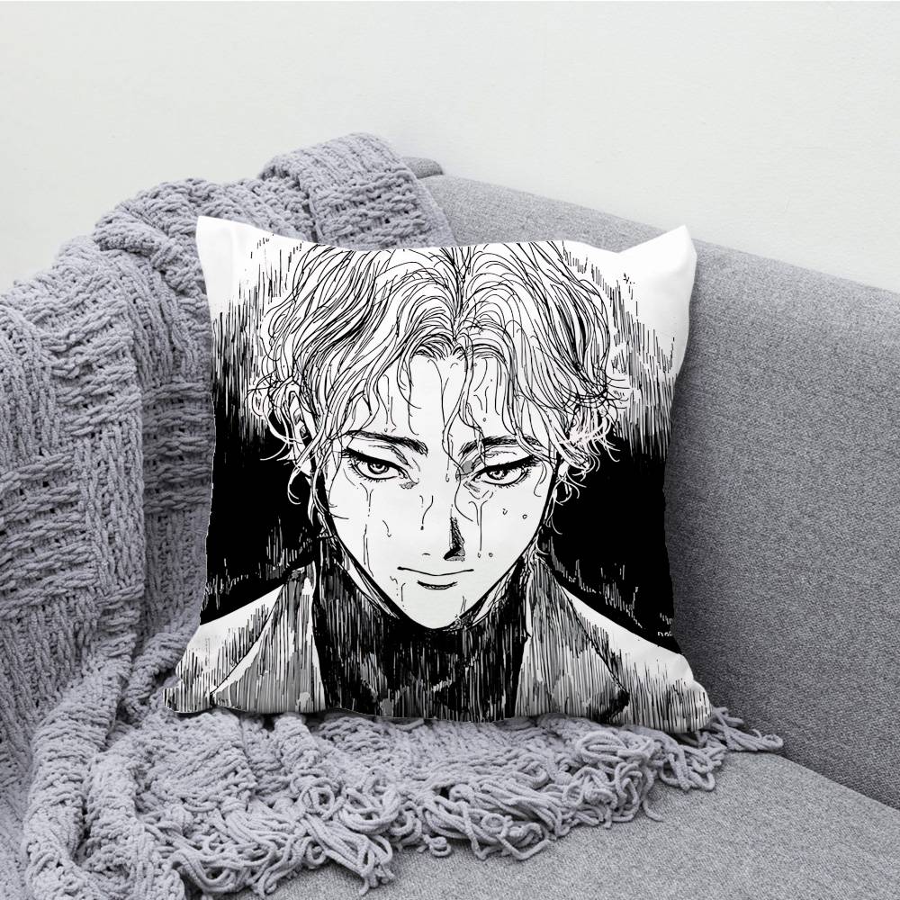Johan Liebert M-Monster Pillow Case For Sofa Decor Car Office Room Printing Cushion Cover Decorations and Protector