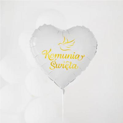 Balon Foliowy I Komunia Święta Białe Serce 45Cm