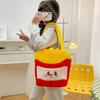 Cartoon Anime Cute Plush Bag Female Autumn And Winter Shoulder Crossbody High Sense Personality Ins Handbag Big