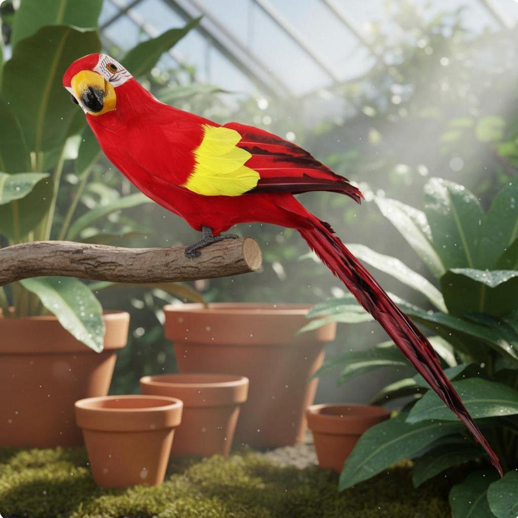 Tropical Bird Model Bright Colors Easy to Mount for Floral Arrangements