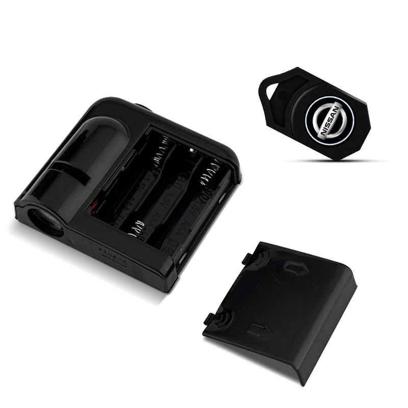 2Pcs Car Door Projector Lamps Emblem LED Welcome Light For Nissan Nismo Qashqai X J10 J11 Trail Tiida Teana Skyline Juke X-trail Almera