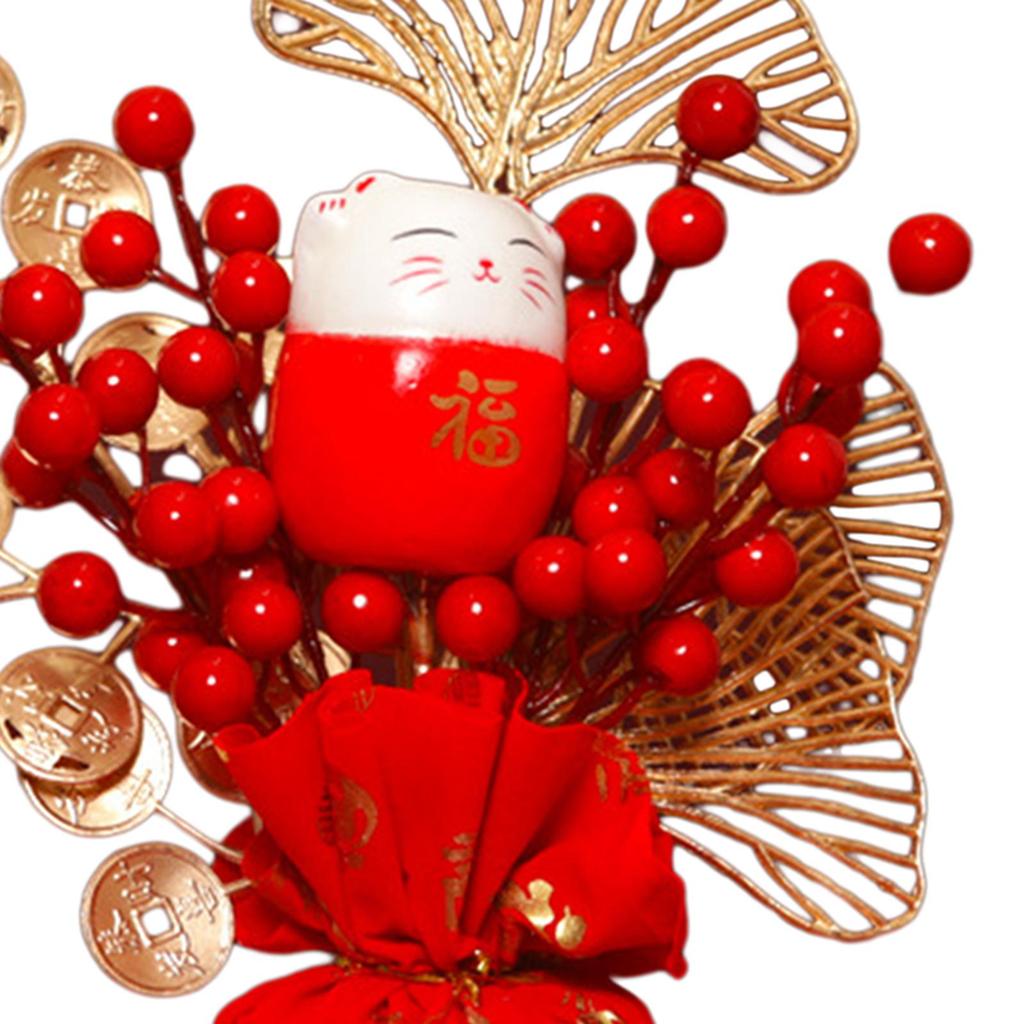 Chinese Lucky Tree Money Lunar New Year Decor Holiday Embellishments Gift Tabletop Decor for Wealth and Good Luck Car Party