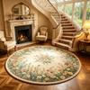 Flower Pattern Carpets for Living Room French Style Bedroom Decor Round Carpet Fluffy Soft Lounge Floor Mat Home Thick Plush Rug