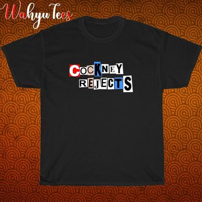 COCKNEY REJECTS Logo Schwarz  Grau  Marineblau  Weiß Größe S-5XL Unisex T-Shirt