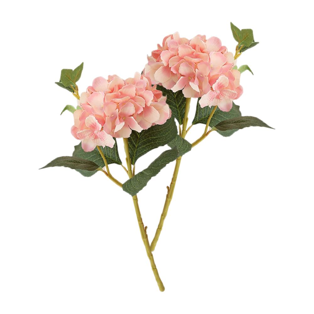 

2pcs Artificial Hydrangea Flower, Simulated Flower Faux Silk Hydrangea Flowers with Stems and Leaves for Home Party Decoration