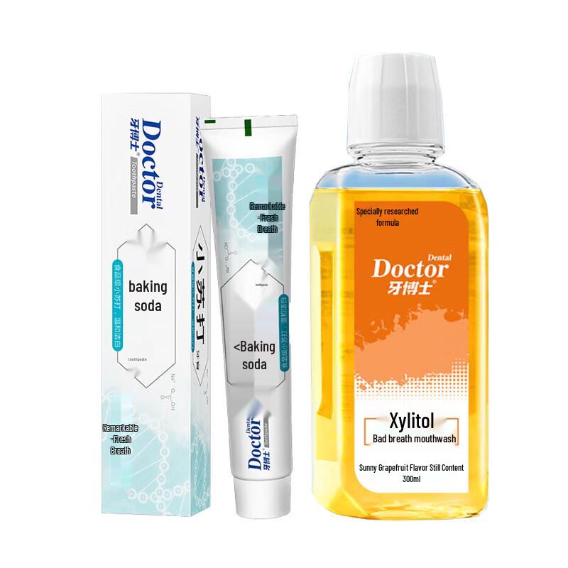 

Dr. Dental Baking Soda Toothpaste & Xylitol Mouthwash Value Pack