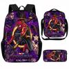 Spider-Man School Bag Lunch Bag Pencil Bag Elementary School Backpack Cartoon Peripheral Backpack Children's Bag Three-piece Set