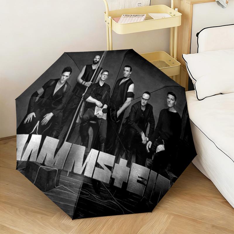 Famous German Rock Heavy Metal Band Rammstein Till Lindemann Umbrella, a Portable Iron Travel and Camping Essential Umbrella H5