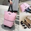 Borsa da viaggio pieghevole portatile di grande capacità con ruote a 360 gradi per la spesa al supermercato Borsa da viaggio a mano per la spesa e i viaggi di generi alimentari