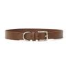 Meier First layer cowhide green black brown girdle genuine leather pebbled belt wide belt