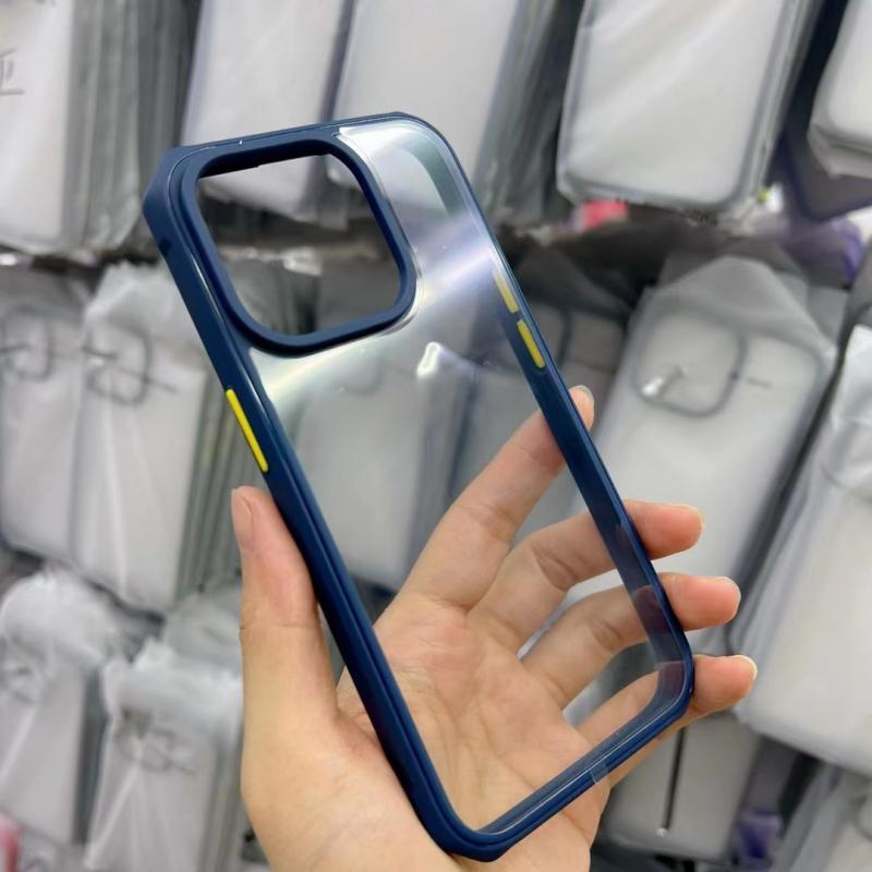 Iphone14 Transparent Pc Soft Edge Case Shockproof And Stylish Compatible With Multiple Models