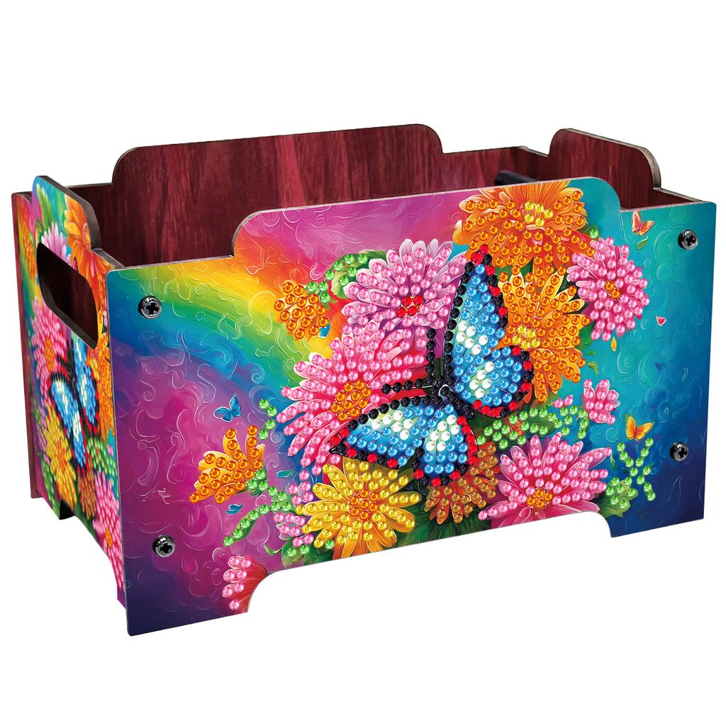 DIY Diamond Painting Rhinestones Decorative Storage Box Crystal Mosaic Storage Container Handmade Storage Clutch for Home Decor