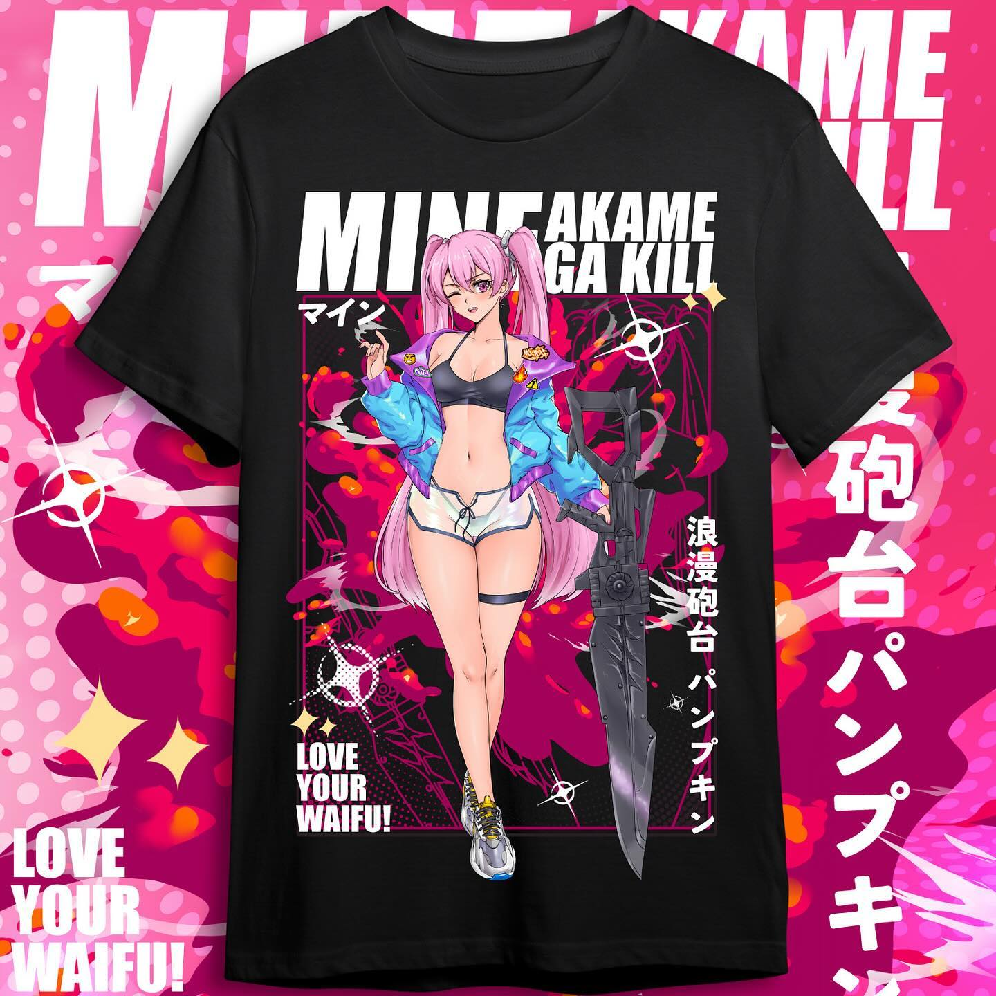 Akame Ga Kill Mine Esdeath TShirt Akame Ga Kill Mine Waifu Anime Shirt All Size S