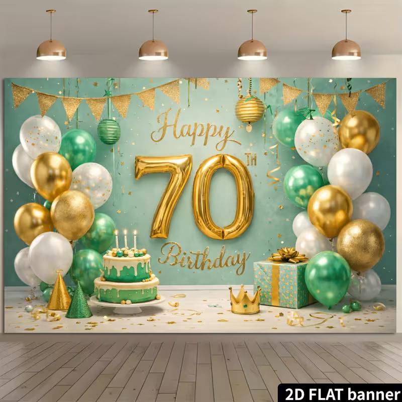 2D Milestone Senior Birthday Cake Gift Decor Background Tapestry
