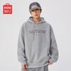 MINISO Herren Premium Locker Geschnittenes Sweatshirt mit Kapuze und Buchstabenprint