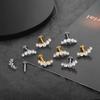 1PC Titanium Ear Piercing Cartilage Earrings Tragus Helix Pirsing Labret Piercing Cross Ear Lobe Lip Rings Daith Jewelry Women