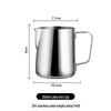 Pin Chuang 304 Stainless Steel Latte Art Cup with Scale, Pointed Spout, and Thickened Milk Frothing Design