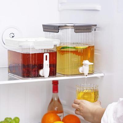 Large-Capacity Cold Water Kettle with Faucet for Lemon and Fruit - Ideal for Summer Ice Water and Cold Beverages